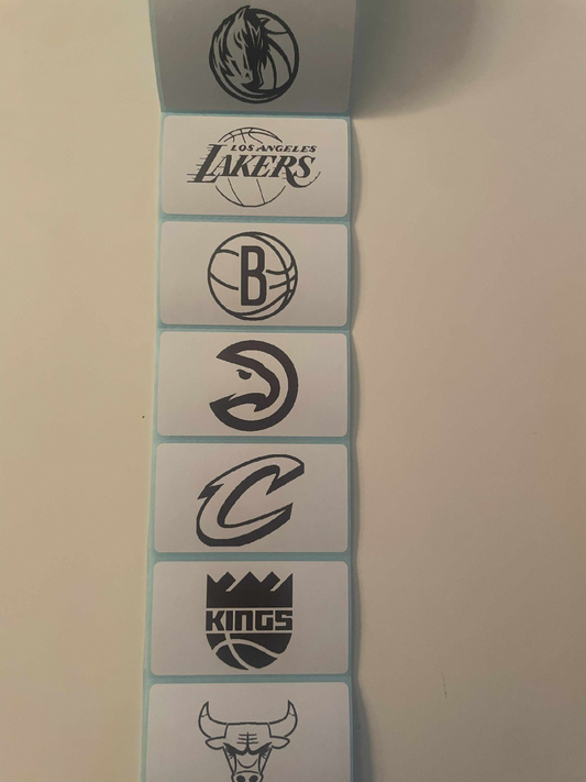 Set of 30 High-Quality Stickers of All NBA Teams To Sort Your Cards