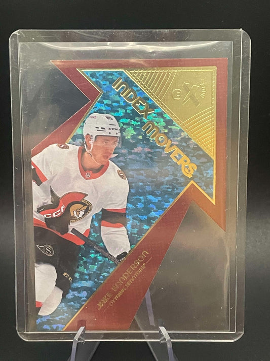 2023-24 Skybox E-X Index Movers Speckle Jake Sanderson #im-18 /99 Parallel