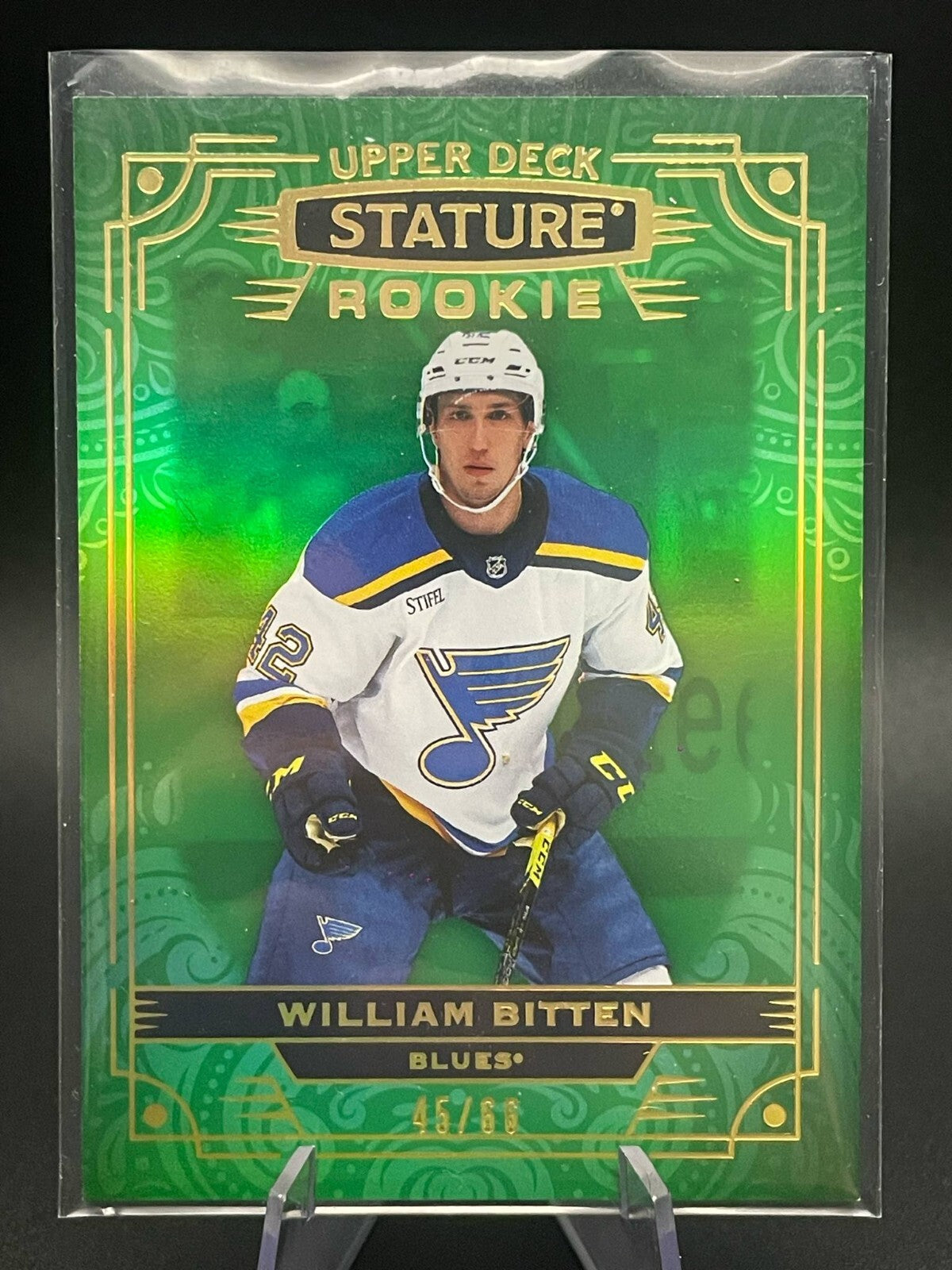 2022-23 UD STATURE ROOKIE GREEN #142 WILLIAM BITTEN /66
