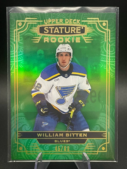 2022-23 UD STATURE ROOKIE GREEN #142 WILLIAM BITTEN /66