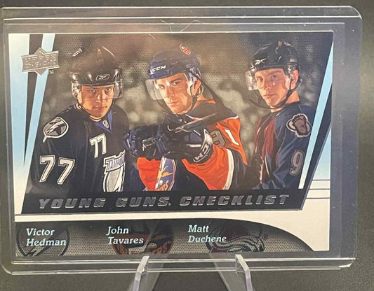 2009 10 Upper Deck Young Guns Checklist #250 Hedman, Tavares, Duchene