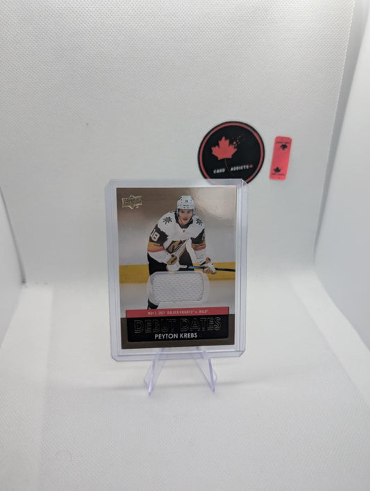 2021-22 Upper Deck Debut Dates Jerseys #DD14 Peyton Krebs