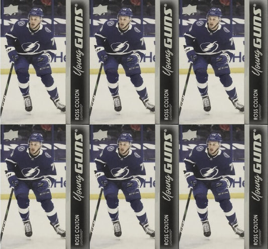 ROSS COLTON 2021-22 UPPER DECK SERIES 1 YOUNG GUNS 224 AVALANCHE LOT of 6 Cards