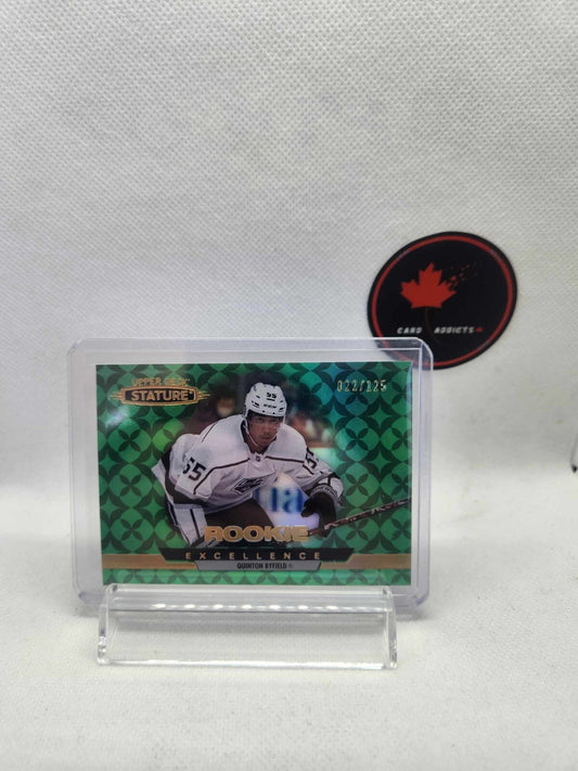 Quinton Byfield 2021-22 UD Stature 21-22 RC Rookie Excellence Green # /125
