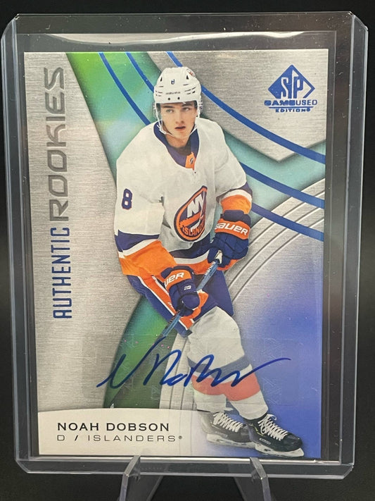 2019-20 SP Game Used Noah Dobson Blue Auto