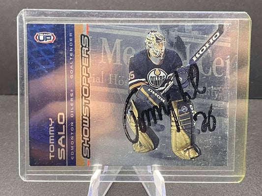2001-02 Pacific Heads Up Showstoppers Tommy Salo Edmonton Oilers #8