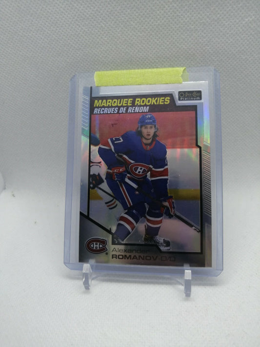 2020-21 O-Pee-Chee Platinum Alexander Romanov Marquee Rookies Silver Rainbow