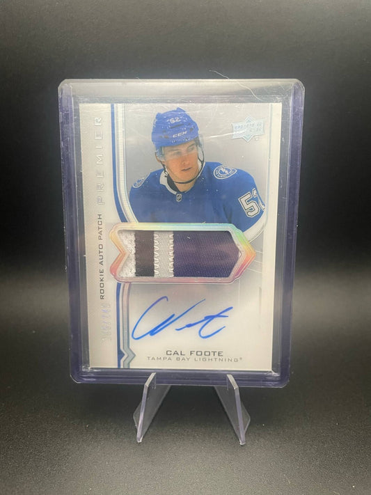 2020/21 UD PREMIER Cal Foote PATCH AUTOGRAPH AUTO ROOKIE RC /249