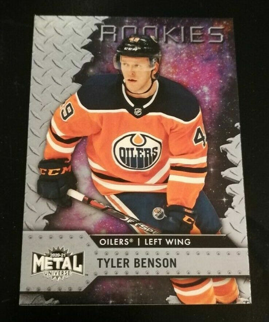 2020-21 Skybox Metal Universe Hockey Tyler Benson Rookies RC #111 Oilers
