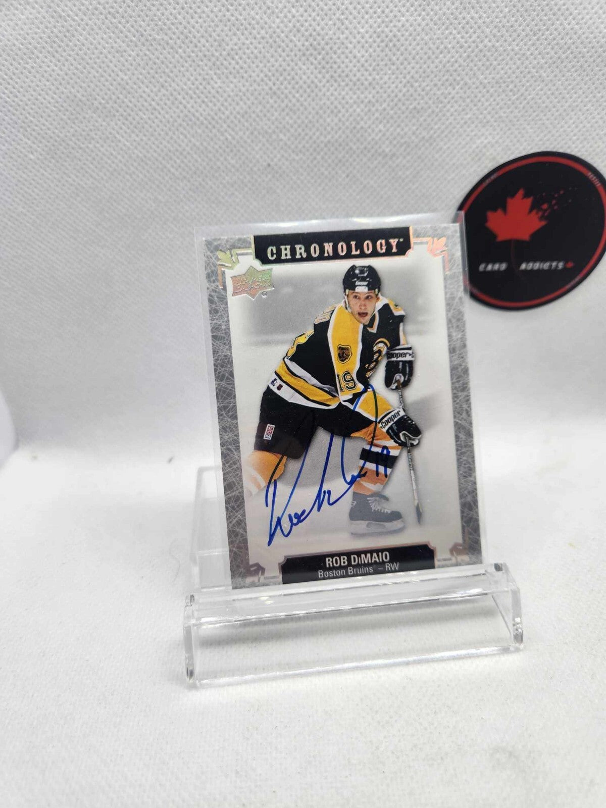 2018-19 Upper Deck Chronology Franchise History Auto Rob Dimaio Bruins