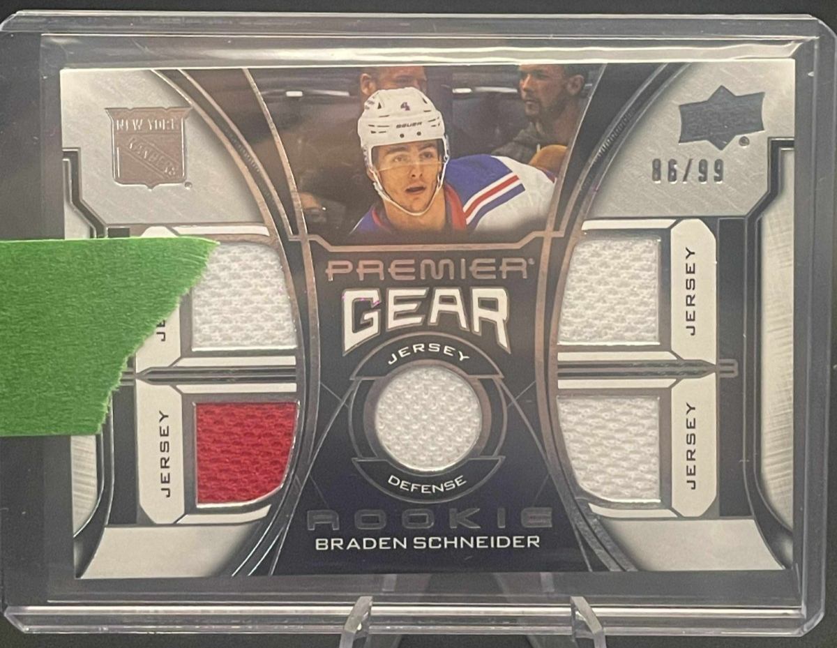 2022-23 Upper Deck Premier Gear Rookie PGR-BS Braden Schneider /99