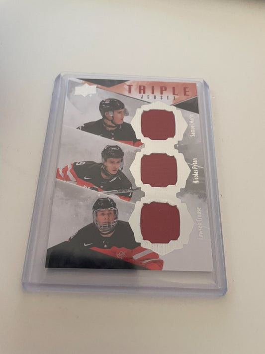 15-16 Team Canada Juniors Samuel Morin Petan Lawson Crouse Triple Jersey  REF IJ