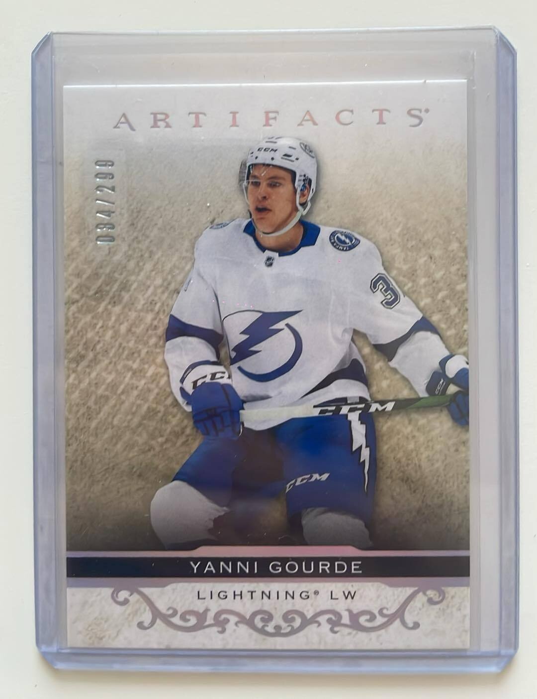 2021-22 UD Artifacts Yanni Gourde Silver Spectrum Parallel /299