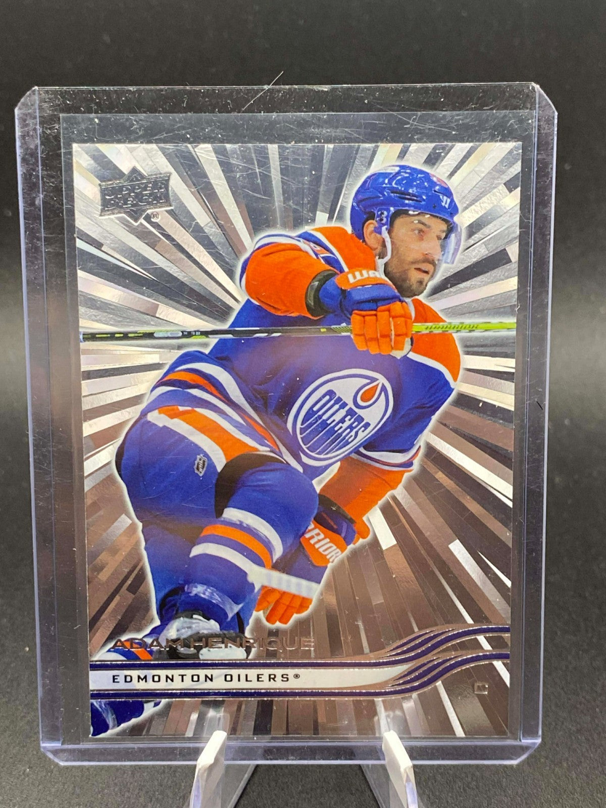 2025-26 Upper Deck Series 1 Silver Outburst Adam Henrique #65 Oilers
