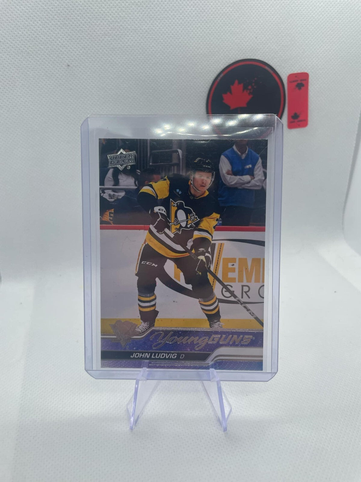 2023-24 Upper Deck Young Guns Rookie #490 John Ludvig YG RC Pittsburgh Penguins