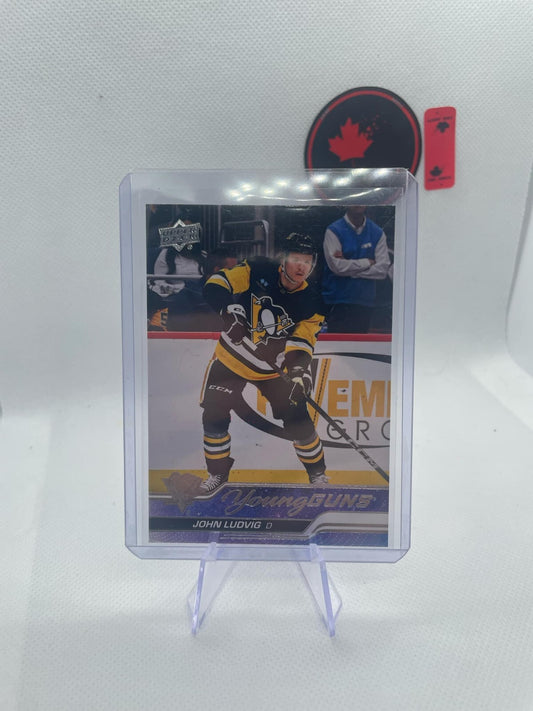 2023-24 Upper Deck Young Guns Rookie #490 John Ludvig YG RC Pittsburgh Penguins