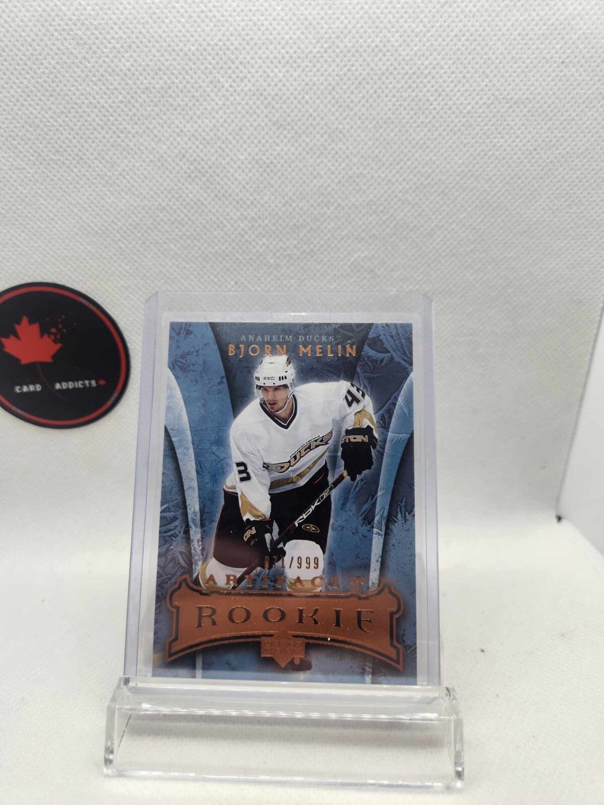 2007-08 Upper Deck Artifacts Bjorn Melin Rookie /999 Anaheim Ducks #165
