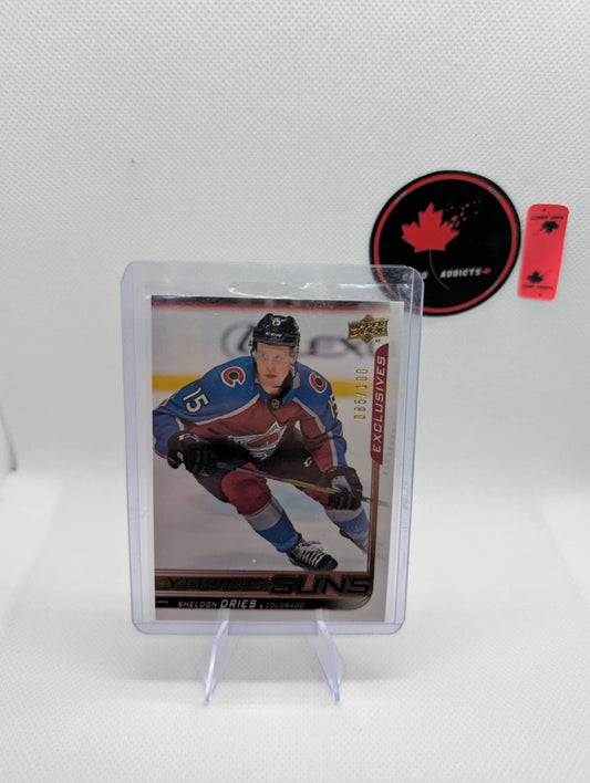 2018-19 Upper Deck Young Guns UD Exclusives Sheldon Dries Rookie /100 #240