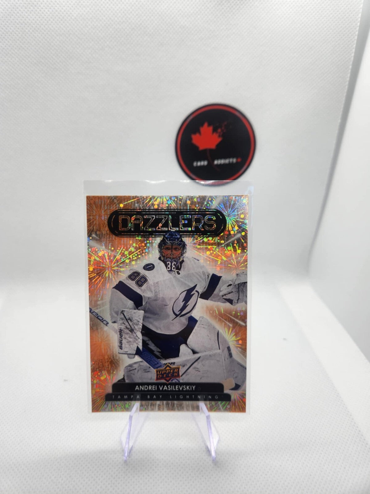 22/23 UPPER DECK ANDREI VASILEVSKIY DAZZLERS ORANGE SP #42 UD