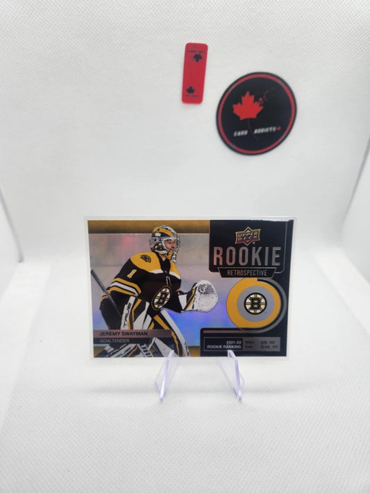 2022-23 Upper Deck Series 1 Rookie Retrospective RR-10 Jeremy Swayman