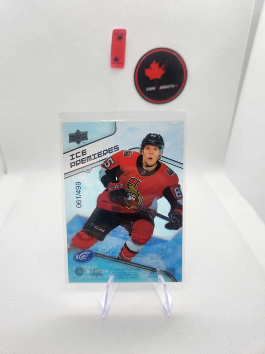 2019-20 Upper Deck Ice Premieres 90 Vitaly Abramov /499 Ottawa Senators