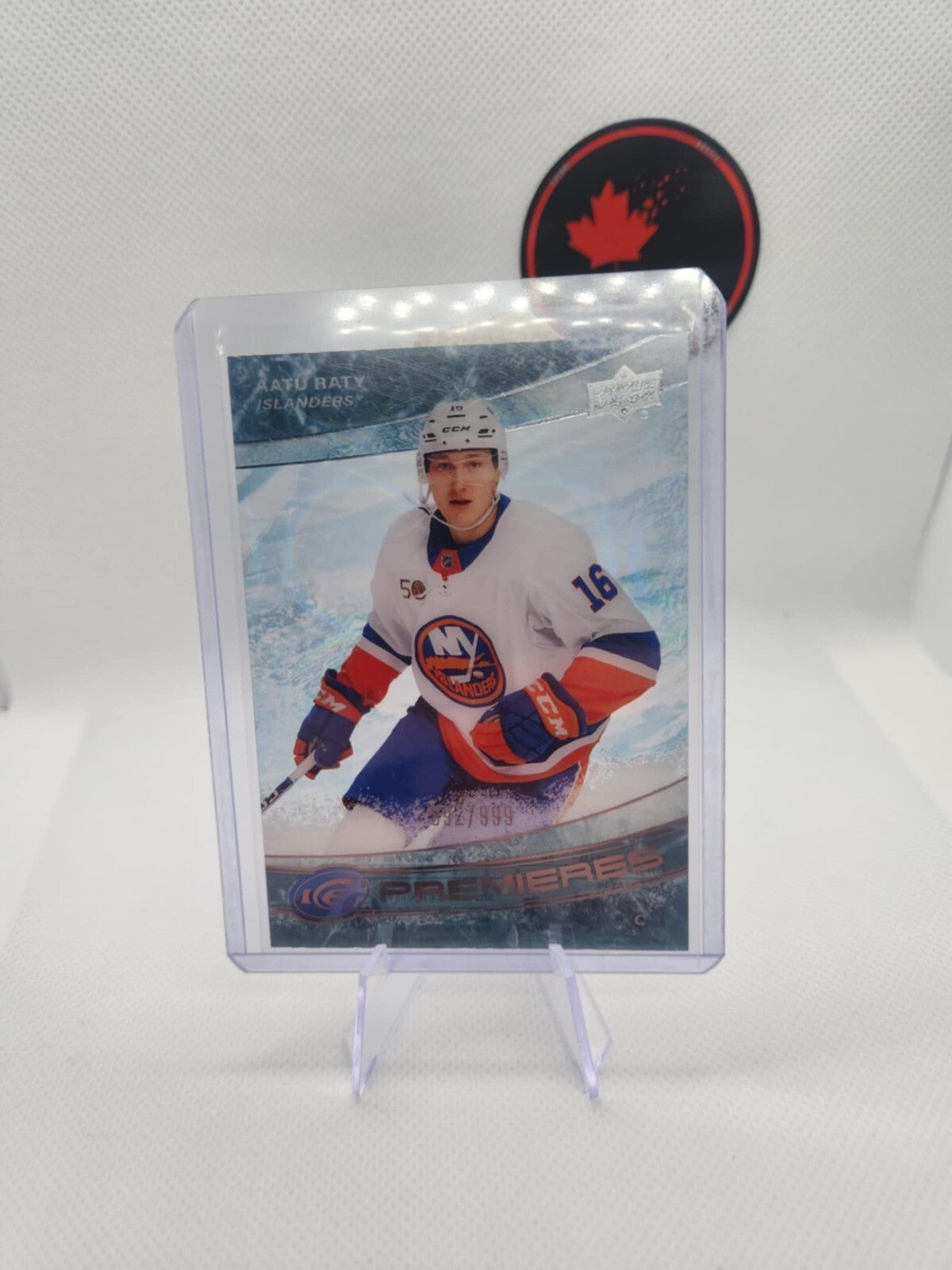 UD ICE 2022-23 AATU RATY ICE PREMIERES /999 NEW YORK ISLANDERS #185 ROOKIE