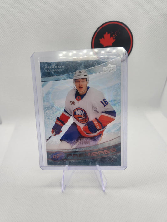 UD ICE 2022-23 AATU RATY ICE PREMIERES /999 NEW YORK ISLANDERS #185 ROOKIE