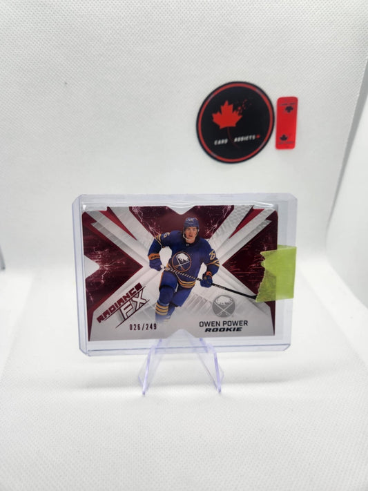 2022-23 SPx Radiance F/X Rookies Red /249 Owen Power #RFX-75 Rookie RC