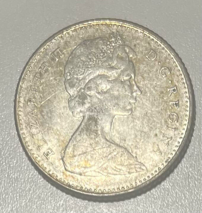 1 1967 Canadian Silver Dime - Mackeral - Canada 10 Cent REF I