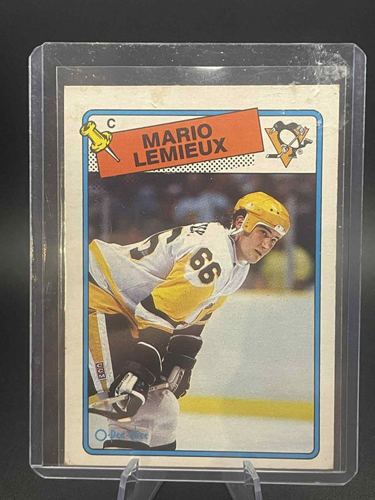 1988 89 OPC O-Pee-Chee #1 Mario Lemieux Good HOF