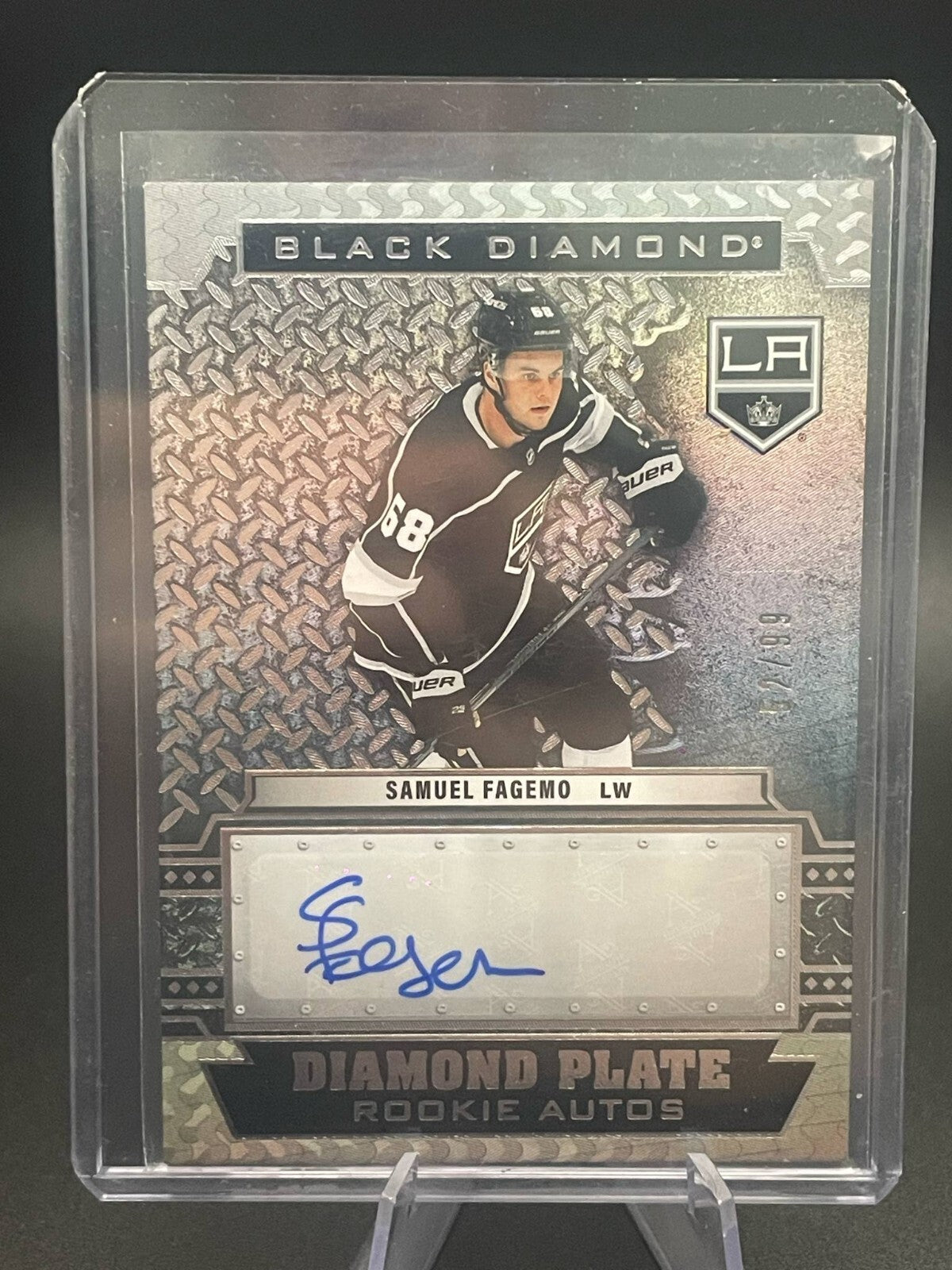 2022-23 Black Diamond Diamond Plate Rookie Auto #DPRSF Samuel Fagemo Auto /99