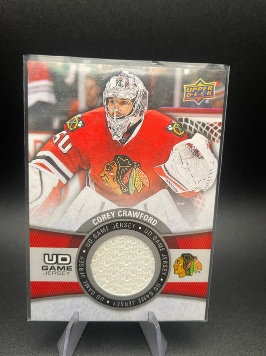 2015-16 Upper Deck Series 1 UD Game Jersey Corey Crawford Card# GJ-CO