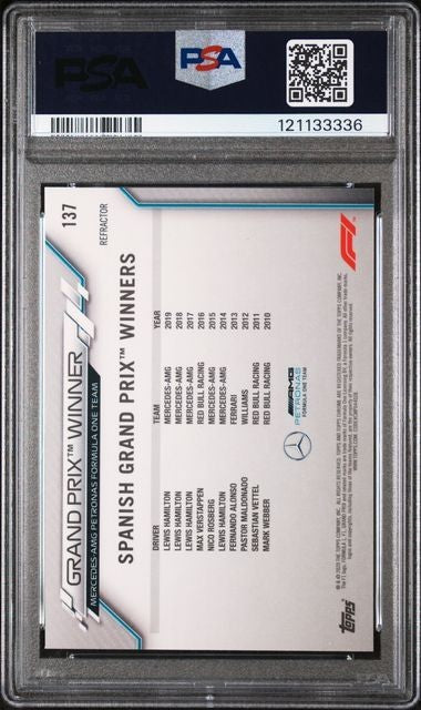 2020 Topps Chrome F1 #137 Lewis Hamilton Refractor PSA 9 Mint