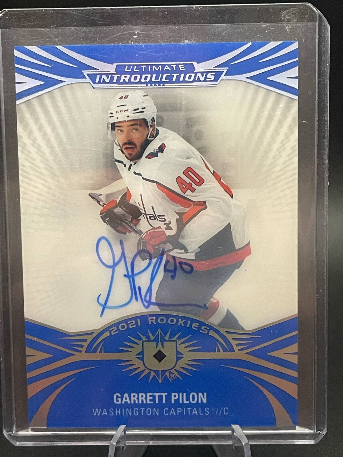2021 Upper Deck Ultimate Collection Introductions Garrett Pilon Rookie Auto RC