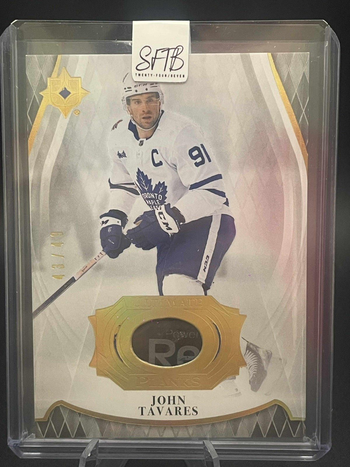 2023-2024 Upper Deck Ultimate Planks John Tavares Game Used Stick Patch /49