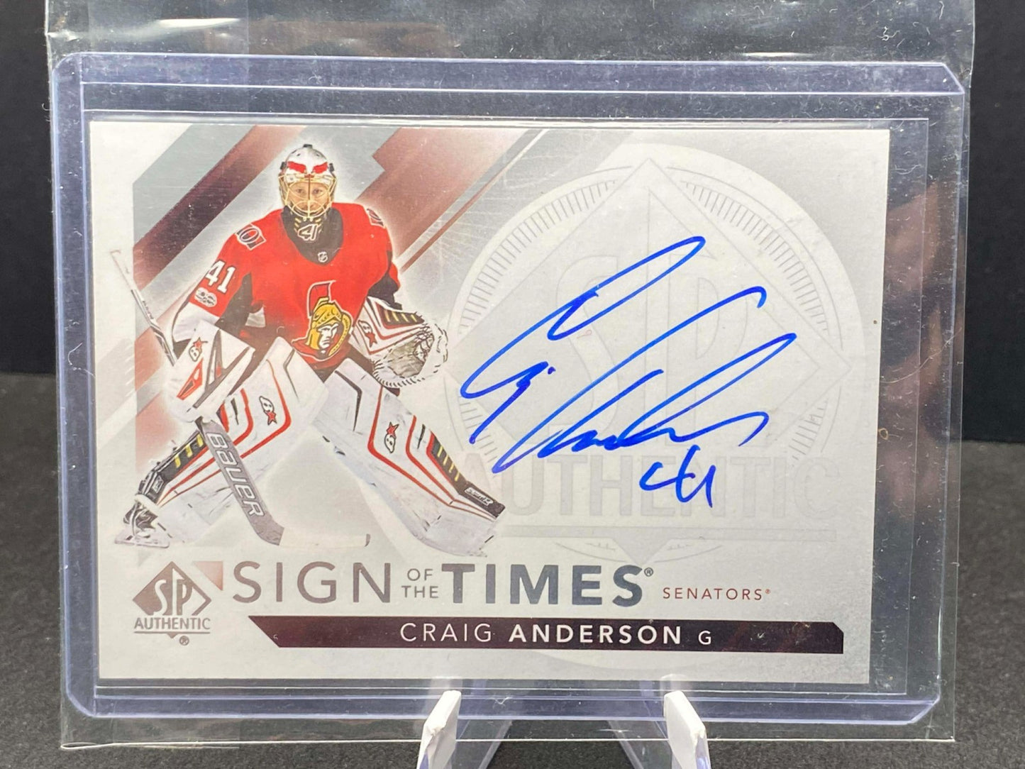 2017-18 SP Authentic Sign of the Times Auto Craig Anderson #SOTT-AN Auto