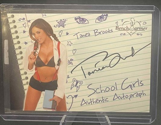2007 Benchwarmer TANEA BROOKS School Girls #7 Auto TNA Wrestler Dallas COWBOYS