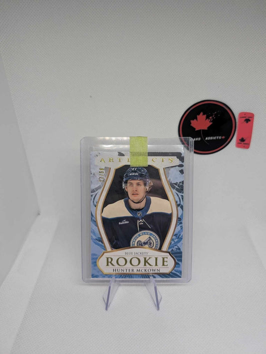 2023-24 Upper Deck Artifacts Hunter McKown Gold /50 Rookie RC #178 Blue Jackets