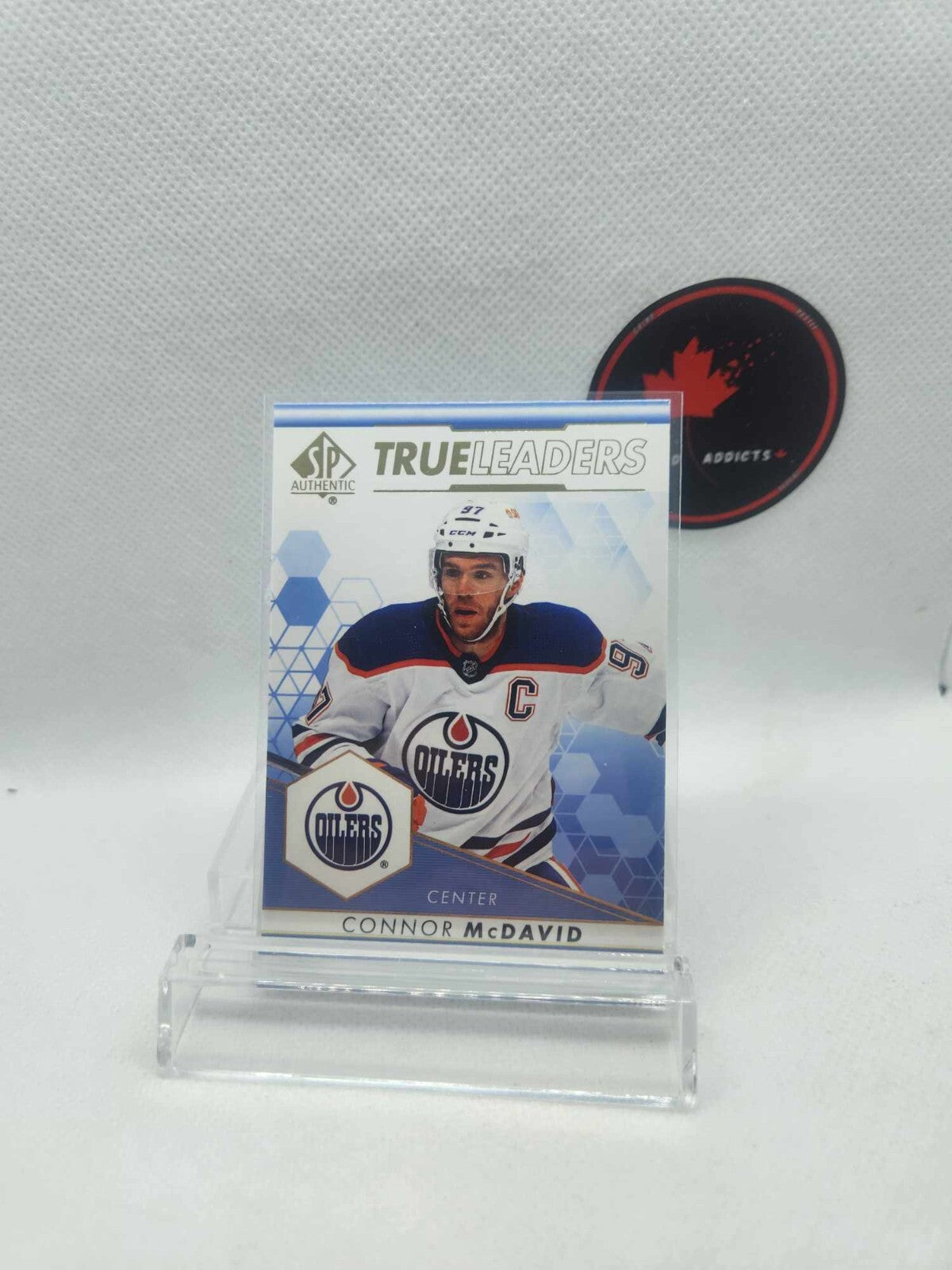 2022-23 SP Authentic True Leaders Blue Connor McDavid #TL-9 Edmonton Oilers