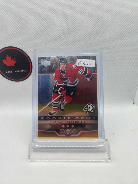2005-06 Black Diamond Triple Rookie Gems Update #220 Nathan Paetsch RC Buffalo