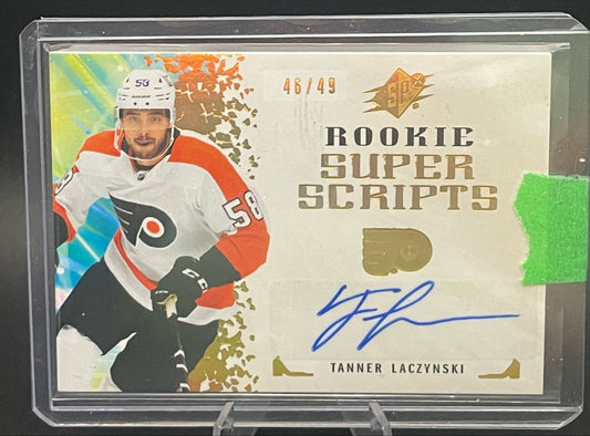 2021-22 SPx Rookie Superscripts Gold /49 Tanner Laczynski #RSS-TL Auto RC