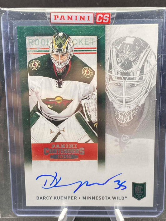 2013-14 Panini Playoff Contenders Rookie Ticket Darcy Kuemper #224 Auto