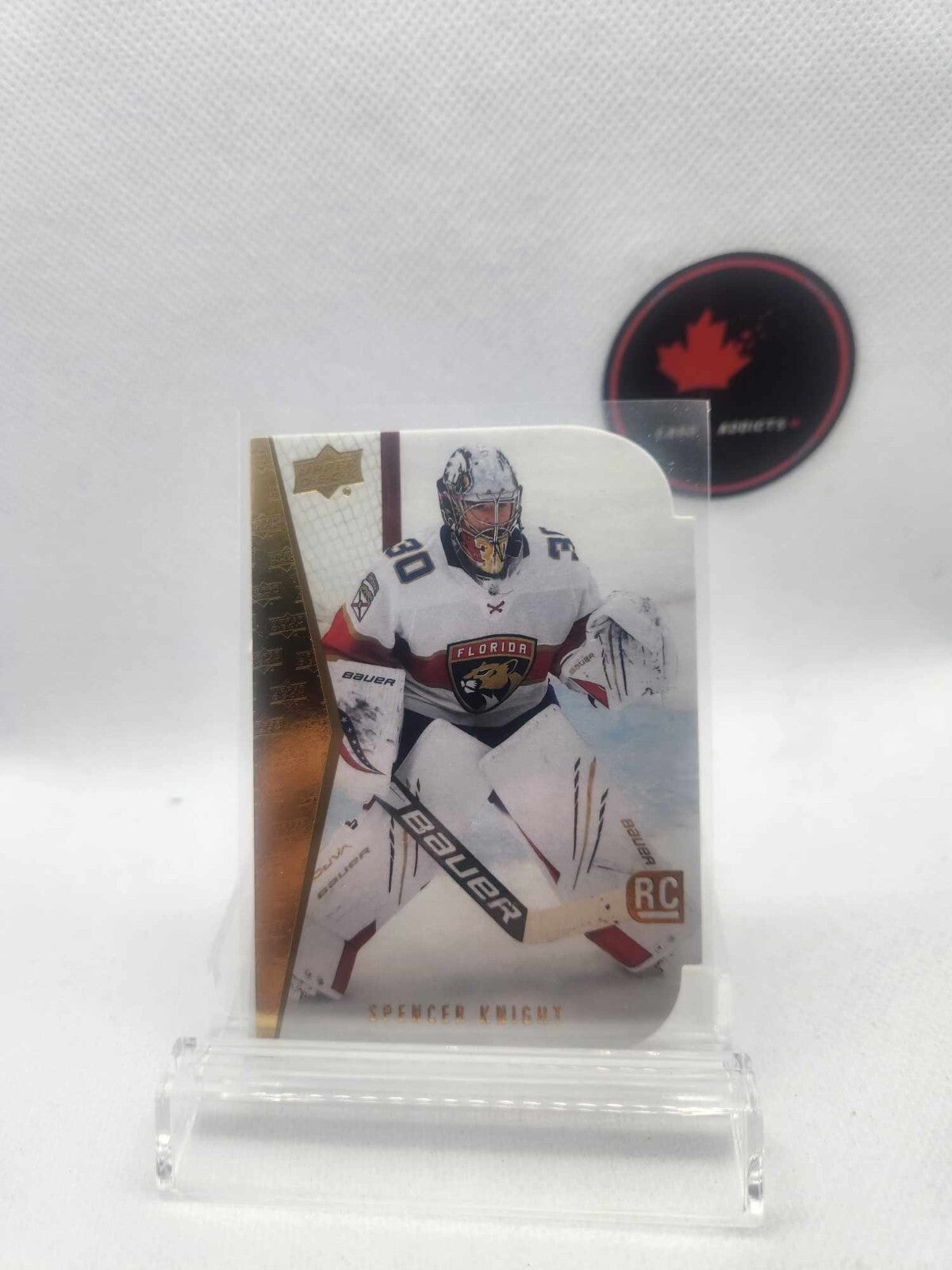 Spencer Knight Red Die Cut Rookie Card 2021-22 Upper Deck #RDT-3