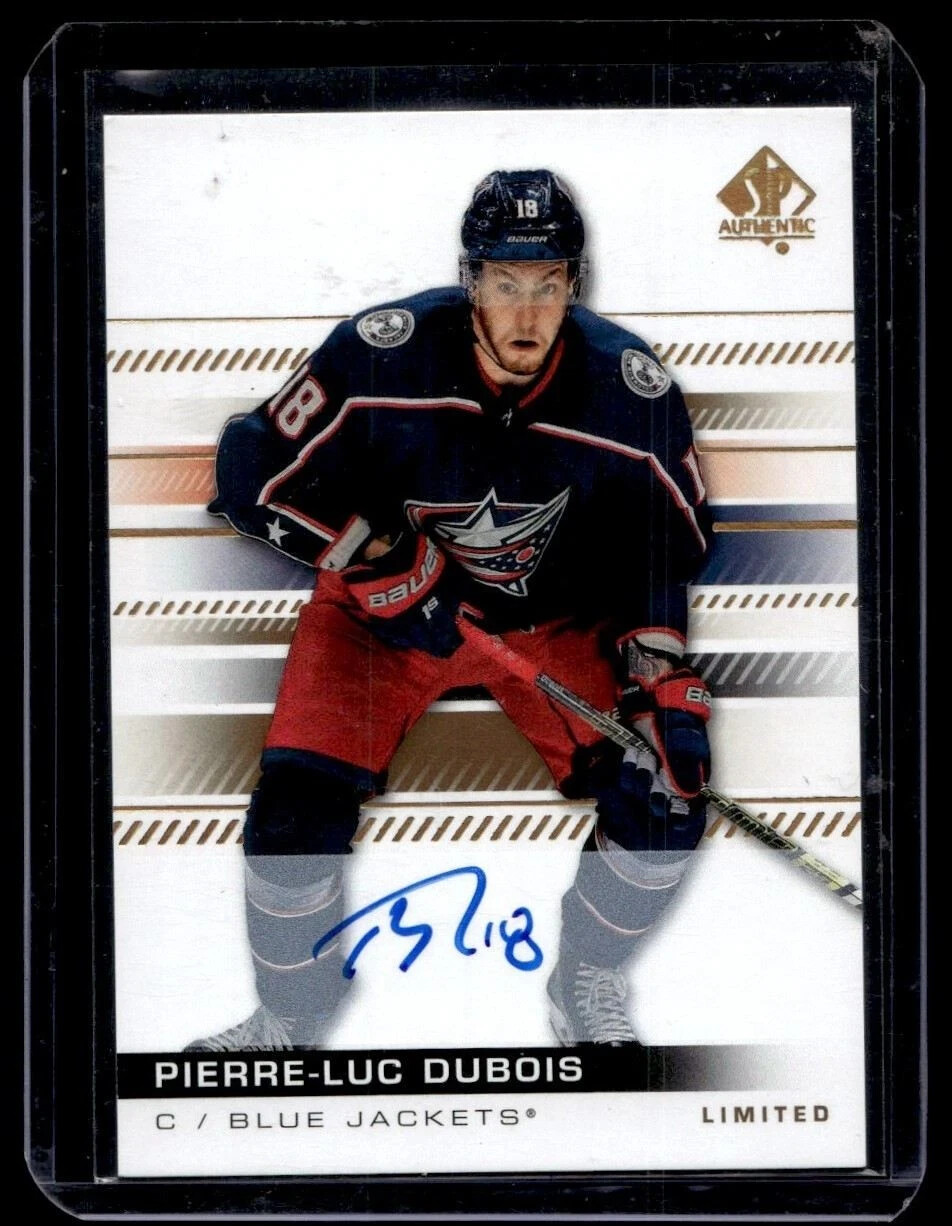2019-20 SP Authentic Limited Auto Pierre-Luc Dubois #36 Columbus Blue Jackets