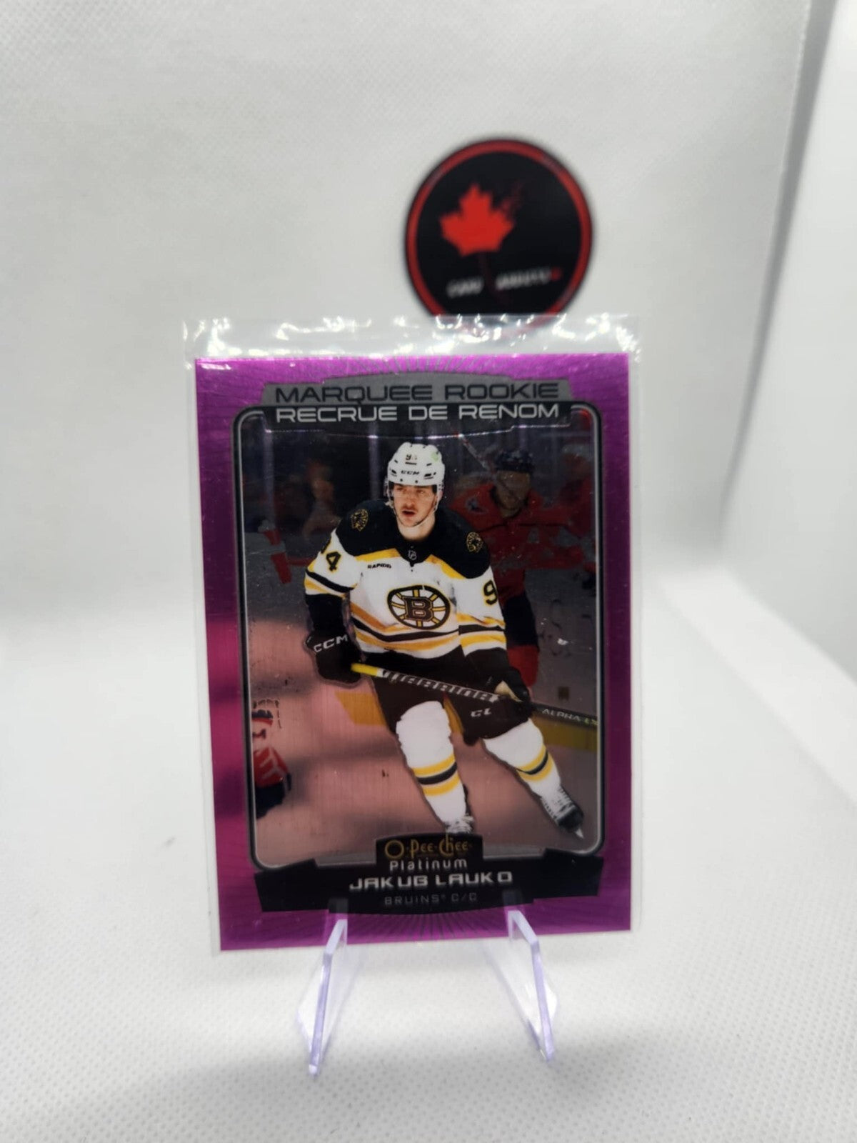 JAKUB LAUKO 2022-23 O-Pee-Chee PLATINUM HOCKEY MATTE PINK MARQUEE ROOKIE #289 SP
