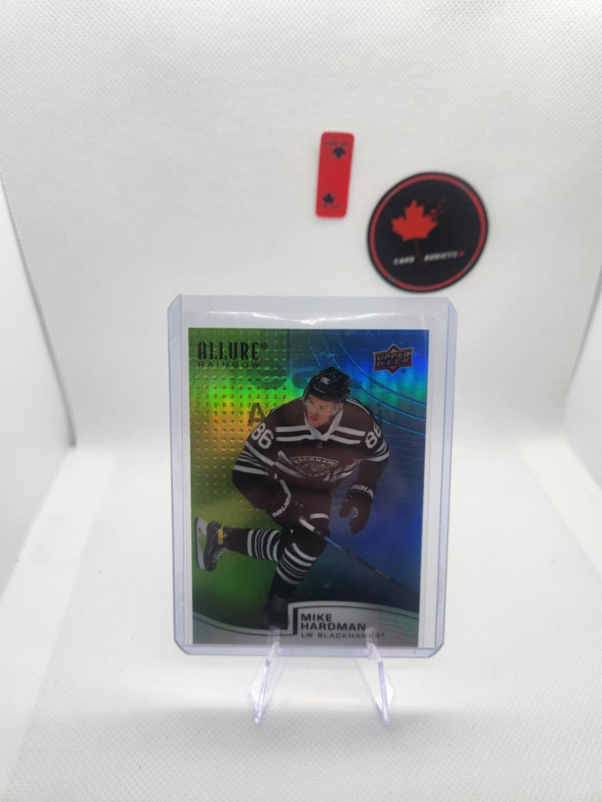 2021-22 Upper Deck Allure Rainbow Green Blue /299 Mike Hardman #R-14 Rookie RC