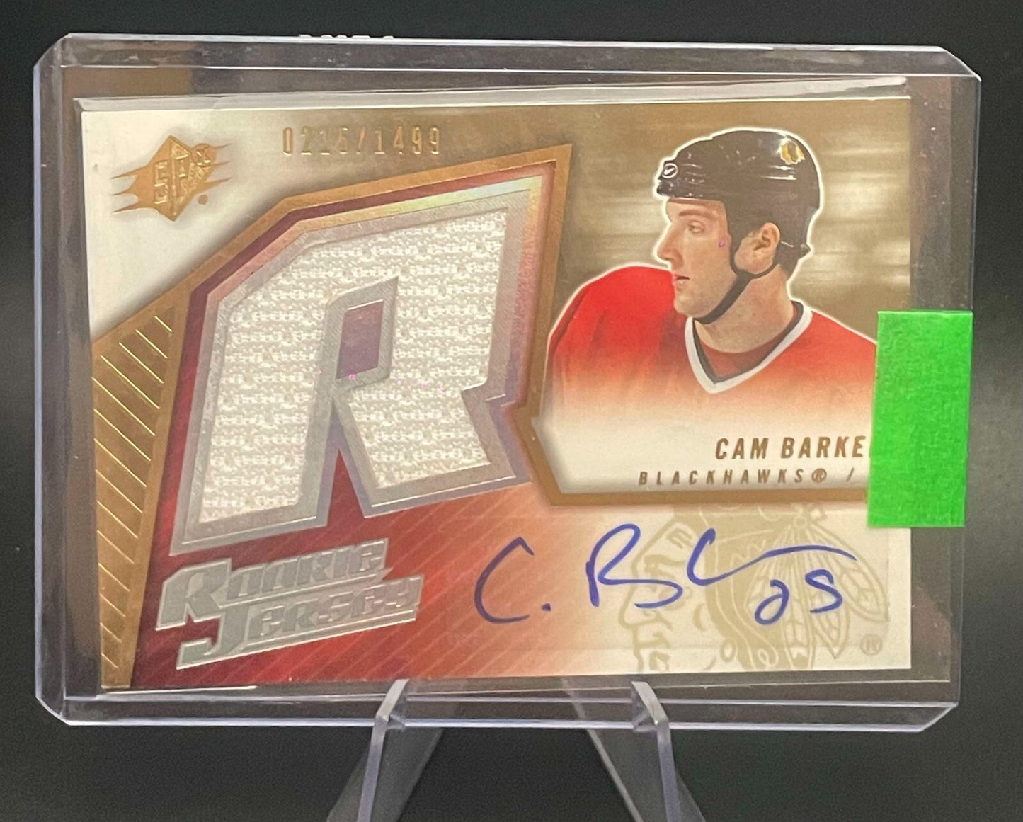 2005-06 UPPER DECK SPX CAM BARKER #162 #ed /1499 ROOKIE JERSEY AUTO