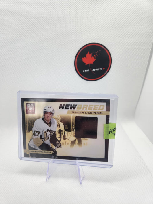 2011-12 Panini Elite New Breed Rookie Jersey #28 Simon Despres RC Pittsburgh