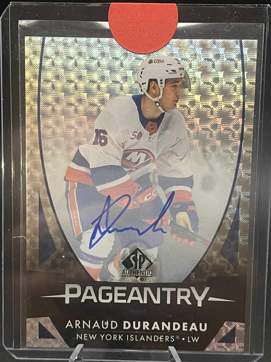 2023-24 SP Authentic ARNAUD DURANDEAU RC Pageantry Auto #P-82 New York Islanders