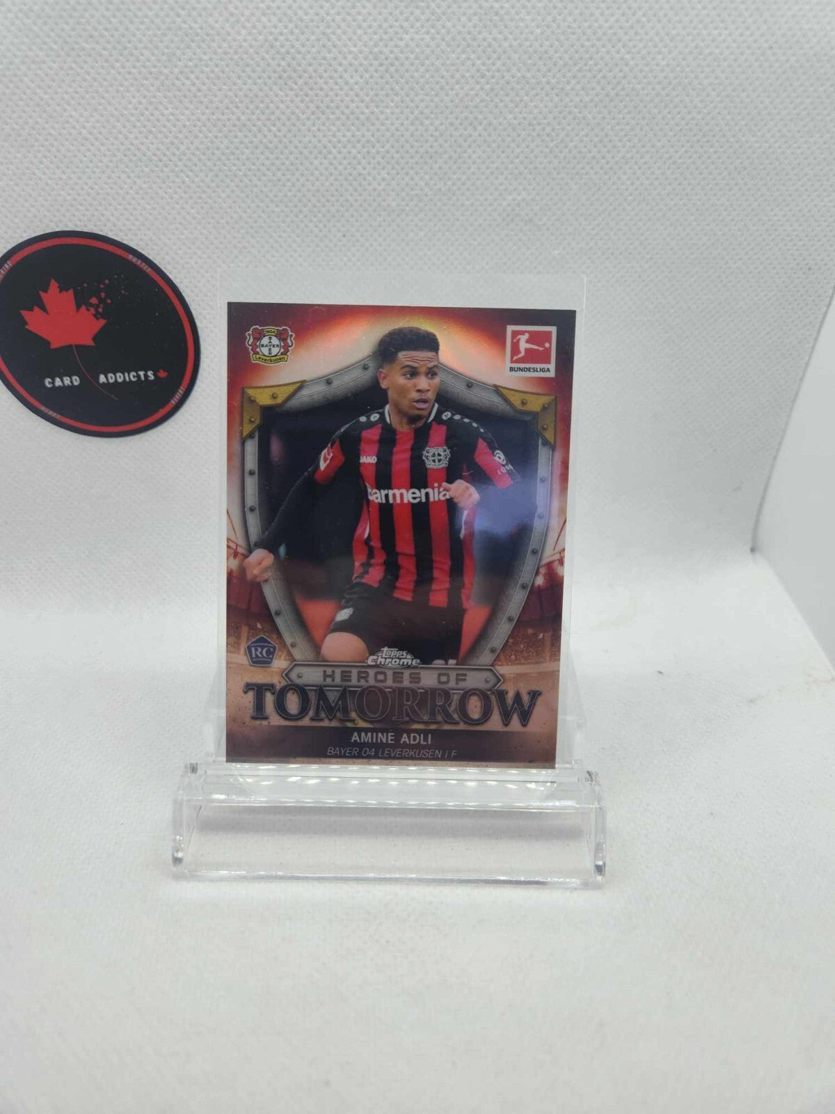2021-22 Topps Chrome Bundesliga Heroes Of Tomorrow Amine Adli - Bayer Leverkusen